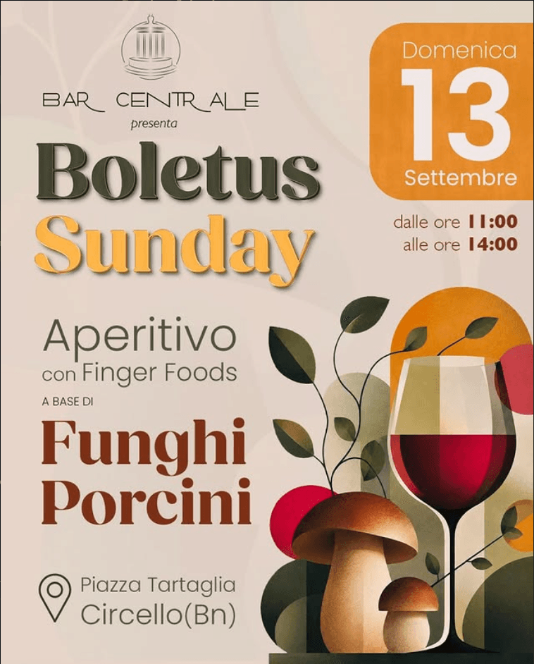 Locandina Boletus Sunday – Bar Centrale, Circello