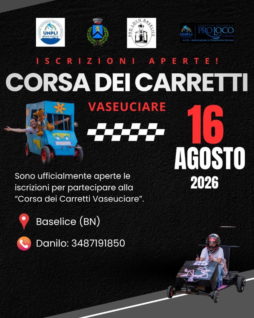 Locandina della Corsa dei Carretti Vaseuciare