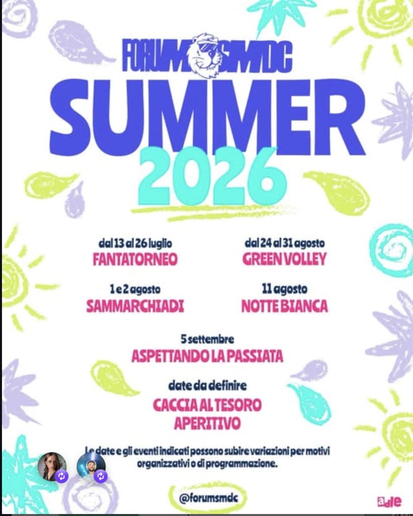 Locandina Forum SMDC Summer 2026