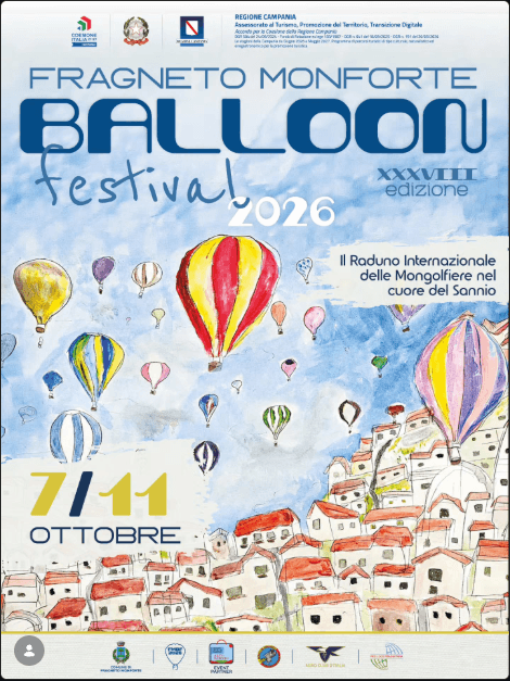 Locandina Fragneto Monforte Balloon Festival 2026 – XXXVIII edizione