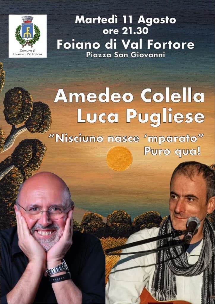 Locandina «Nisciuno nasce 'mparato» – Puro qua! con Amedeo Colella e Luca Pugliese, Foiano di Val Fortore