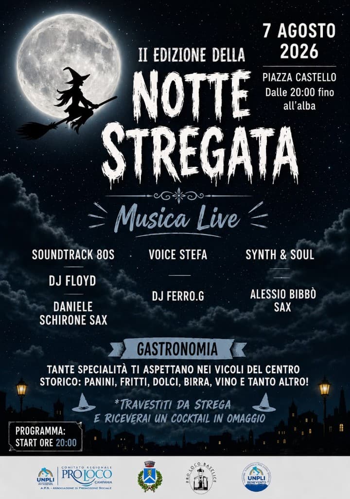 Locandina II Edizione della Notte Stregata – Baselice