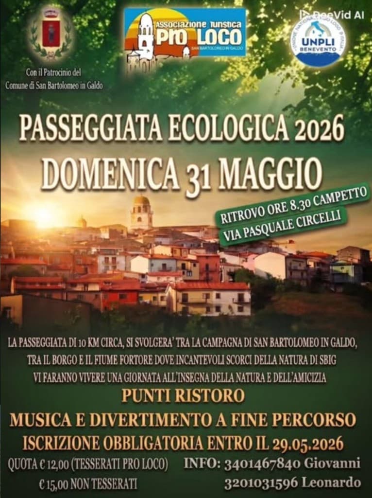 Locandina della Passeggiata Ecologica 2026
