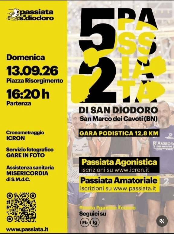 Locandina 52ª Passiata di San Diodoro – San Marco dei Cavoti