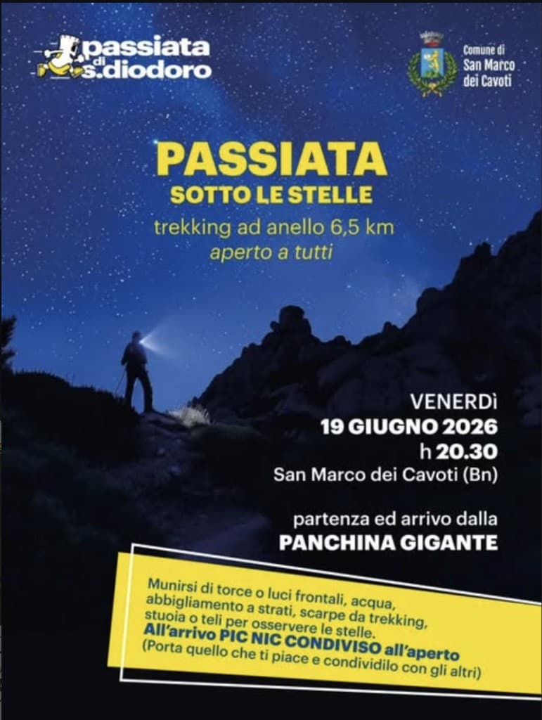 Locandina della Passiata sotto le stelle