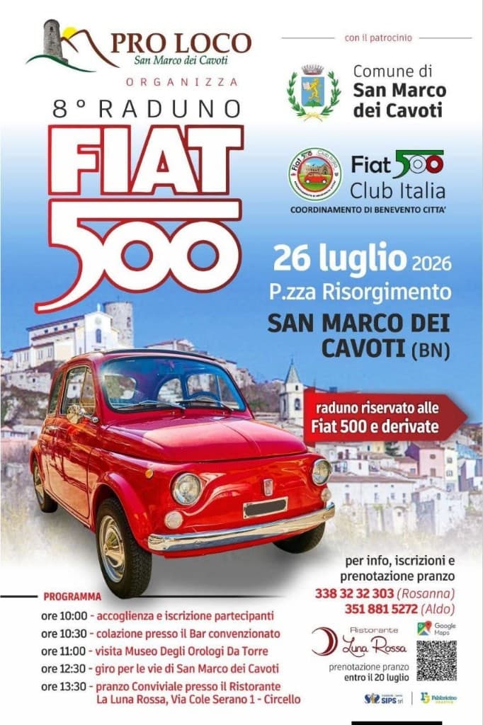 Locandina 8° Raduno Fiat 500 – San Marco dei Cavoti