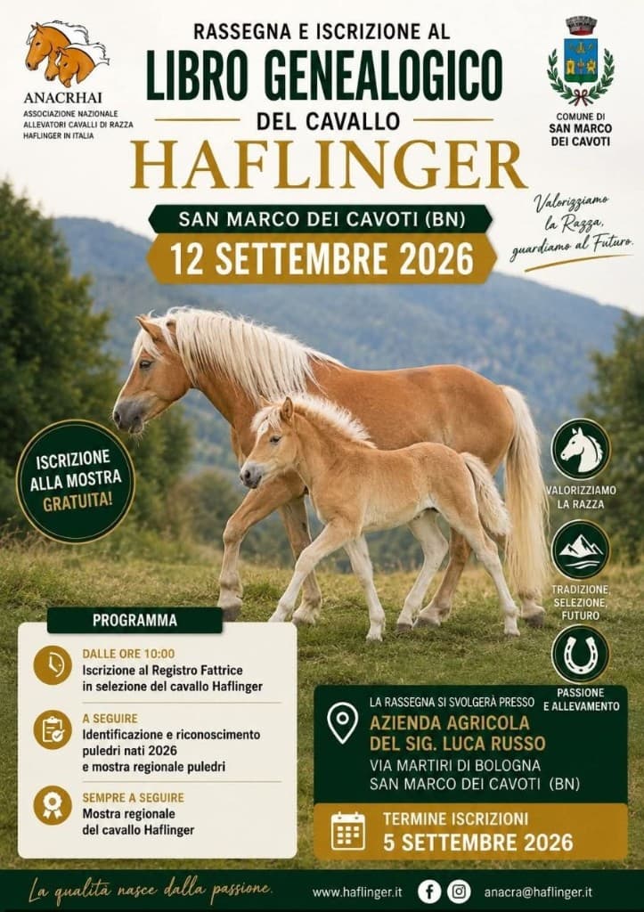Locandina Rassegna Haflinger – San Marco dei Cavoti