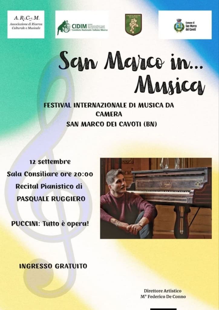 Locandina San Marco in Musica – Recital Pasquale Ruggiero