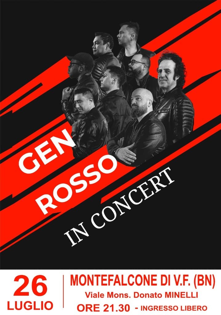 Locandina Gen Rosso in concert – Montefalcone di Val Fortore